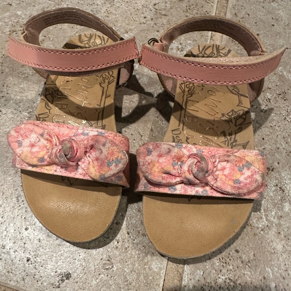 Blowfish Pink Floral Kids Sandals